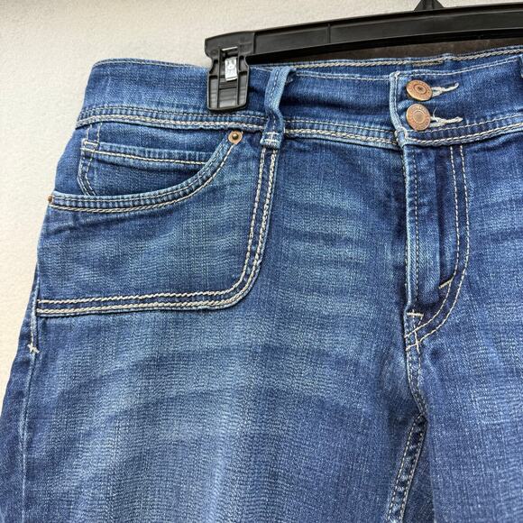 Levi's 524 Women's Jeans 15M Blue Too Superlow Front Patch Pockets Wide Leg - Picture 6 of 14